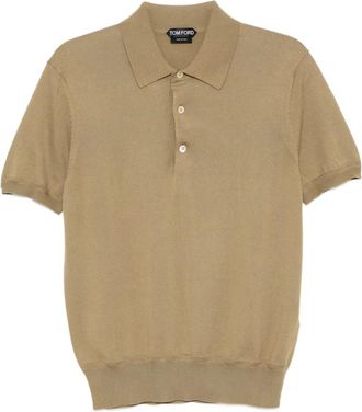 Tom Ford Gebreid poloshirt - Groen