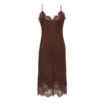 Gold Hawk Midi Dresses, female, Brown, Size: XS Gh987 Slip Dress