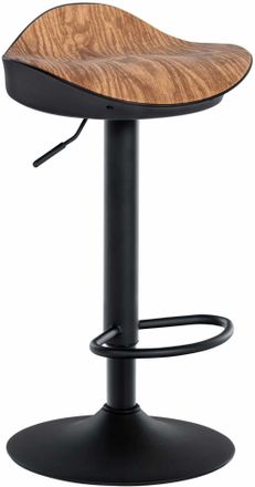 Clp Taburete de bar regulable y giratorio en Simil cuero Natural