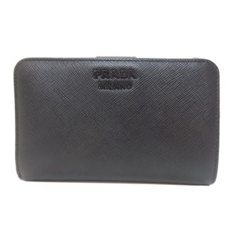 Prada Saffiano Black Leather Wallet (Bi-Fold) (Pre-Owned)