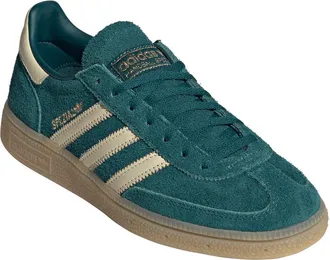 adidas Handball Spezial Sneaker in Rich Green/vanilla/gold at Nordstrom, Size 10.5