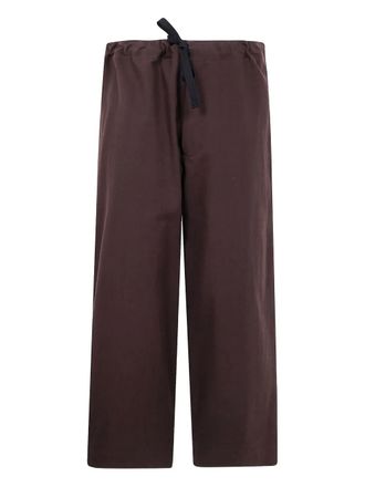 Yohji Yamamoto drawstring pocket trousers - women - Cotton - 2 - Brown