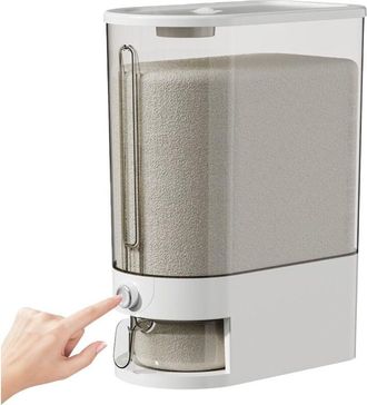 Gabrielle Contenedor Para Arroz - Recipiente Herm&eacute;tico Para Alimentos De 10 Kg Cubo Para Alimentos A Prueba De Humedad - Organizador Transparente Apilable Para 