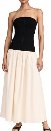 Line & Dot Tanner Combo Maxi Dress In Black/taupe