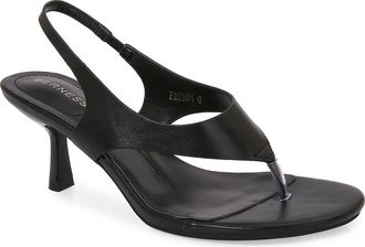 Berness Freddy Kitten Heel Thong Sandal in Black Pu at Nordstrom Rack, Size 6.5