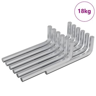 vidaXL Llave Hexagonal 1800 Pcs Plateado 32 X 86 Mm Acero Vidaxl