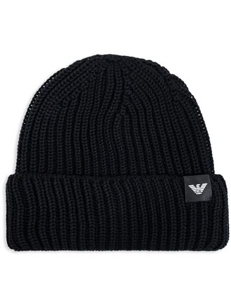 Emporio Armani Berretto con applicazione logo - Nero
