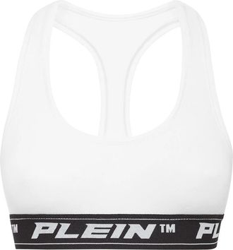 Philipp Plein Bra - Dames - BHs - Wit - XS - Katoen - Ondergoed