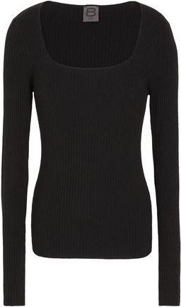 8 by YOOX RIB KNIT SQUARE-NECK TOP