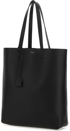 Saint Laurent Mens Bold Shopping Tote Black Calf Skin