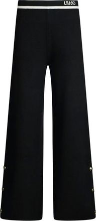 Liu Jo Pantaloni dritti con logo - Nero