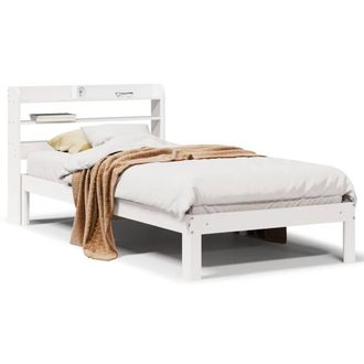 Berkfield Home Bed Frame with Headboard without Mattress White 100x200 cm