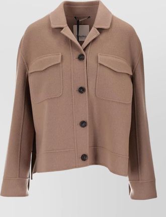 Max Mara boxy collared jacket long sleeves pockets