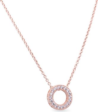 Pandora Logo Pave Circle Collier Necklace