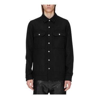 Rick Owens Outershirt in Lana - male - Rick Owens - Casual Shirts - Black - L - Shirts