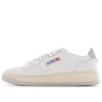 Autry Autry Medalist Leather Low White Grey AULM-BB50