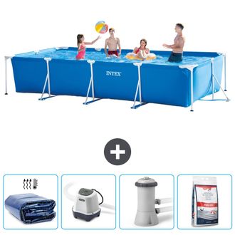 Intex Piscina Con Estructura Rectangular - 450x220x84 Cm - 7-piezas Scb54
