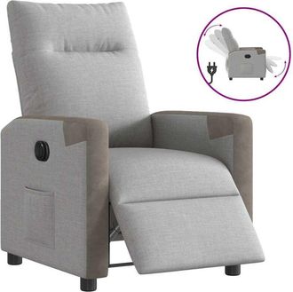 vidaXL Sill&oacute;n Reclinable El&eacute;ctrico De Tela Gris Nube Vidaxl