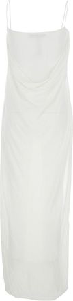 Jacquemus Womens Dress With Straight Neckline - White Viscose