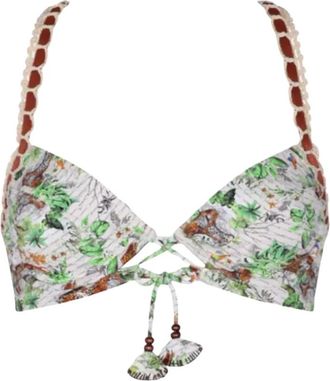 Del Maar Tropische Tijger Bikini Top - Dames - Bikinis - Veelkleurig - S - Badmode