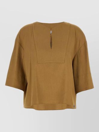 Max Mara sospiro boat neck boxy cropped blouse