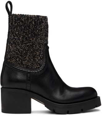 Chloé Chloé Rylee snake-effect leather boots from $436.00