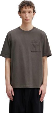 Maison Kitsun&eacute; Poetic Script T-shirt - Heren - T-shirts - Groen - L - Katoen - Tops