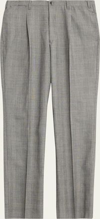 Giuliva Heritage Collection Mens Glen Plaid Straight Wool Trousers