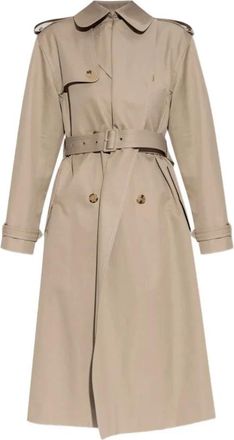 Alexander McQueen Double-breasted Trenchcoat - Dames - Trenchcoats - Beige - S - Katoen - Jassen