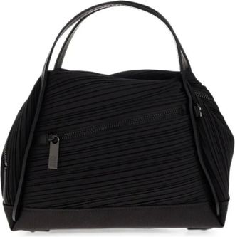 Issey Miyake Bias Pleats Schoudertas - Dames - Tassen - Zwart - Maat: ONE Size Leer