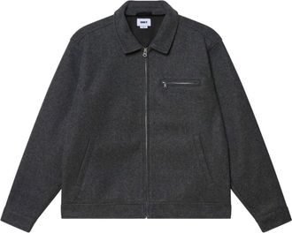Obey Lenox Zip-Jacket - Heren - Zomerjassen - Grijs - S - Jassen