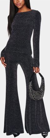 Show me your Mumu Bowie Bells Pant In Black Dancing Queen Shine