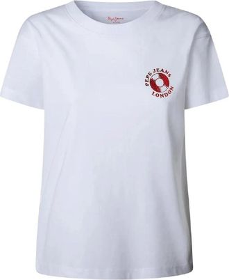 Pepe Jeans London Berila T-Shirt - Dames - T-shirts - Wit - XS - Katoen - Tops