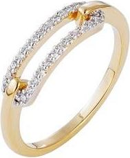 Adornia 14K Gold Plated Cubic Zirconia Link Ring at Nordstrom Rack, Size 8