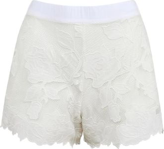 Fleur du Mal Shorts a fiori - Bianco