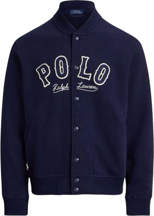 Ralph Lauren Jassen, Heren, Blauw, M, Katoen, De RL Fleece Western-Logo Hoodie