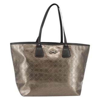 Ferragamo Pre-owned Tote Bags, female, Yellow, Size: ONE SIZE Pre-owned Leather Shoulder Bag