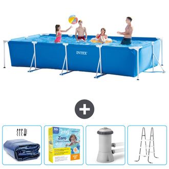 Intex Piscina Con Estructura Rectangular - 450x220x84 Cm - 7-piezas Scb13