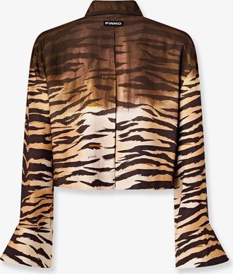 Pinko Womens Shirt Cordelia Brown Viscose