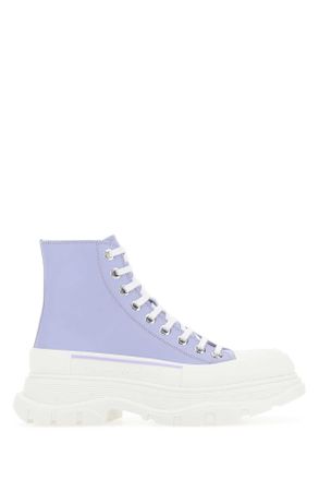 Alexander McQueen Alexander Mcqueen Lilac Leather Tread Slick Sneakers