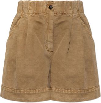 Moncler Grenoble Day-Namic Shorts - Dames - Korte Broeken - Bruin - L - Katoen - Korte Broeken
