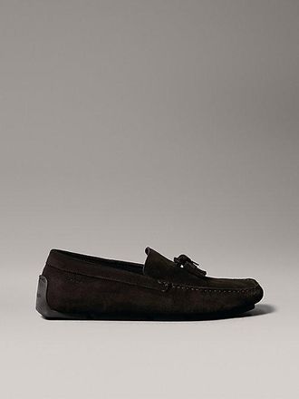 Calvin Klein Suède mocassin-rijschoenen