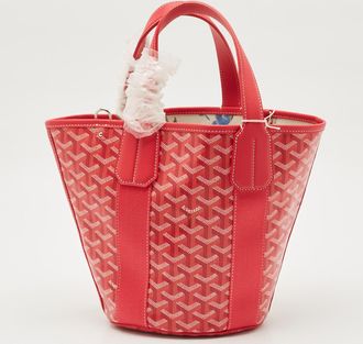 Goyard Fuchsia Goyardine Coated Canvas And Leather Belharra Pm Tote