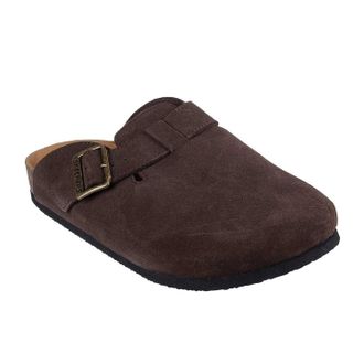 Skechers Platte muiltjes van su&egrave;de voor heren (Chocolade)