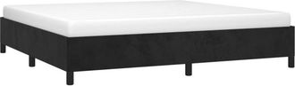 vidaXL Estructura Cama Sin Colch&oacute;n Terciopelo Negro 200x200 Cm Vidaxl