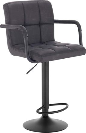 Woltu Taburetes De Bar, Antracita, Asiento De Piel Sint&eacute;tica, Altura Regulable, Giratorios, Patas De Metal - Woltu