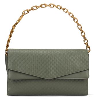 Gucci Womens Leather Shoulder Bag Khaki Calf Skin Handbags Hand