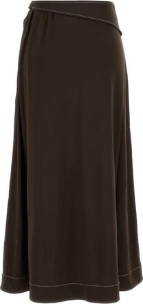 Tory Burch Womens Brown Viscose Skirt Gonne