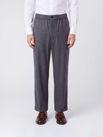 Giorgio Armani Pantaloni slim fit in lana vergine e cashmere con vita elastica