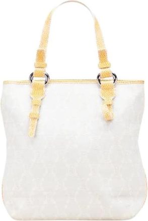 Celine Pre-owned Vintage Tote Bag - Dames - Vintage Shopper - Wit - ONE Size - Leer - Vintage
